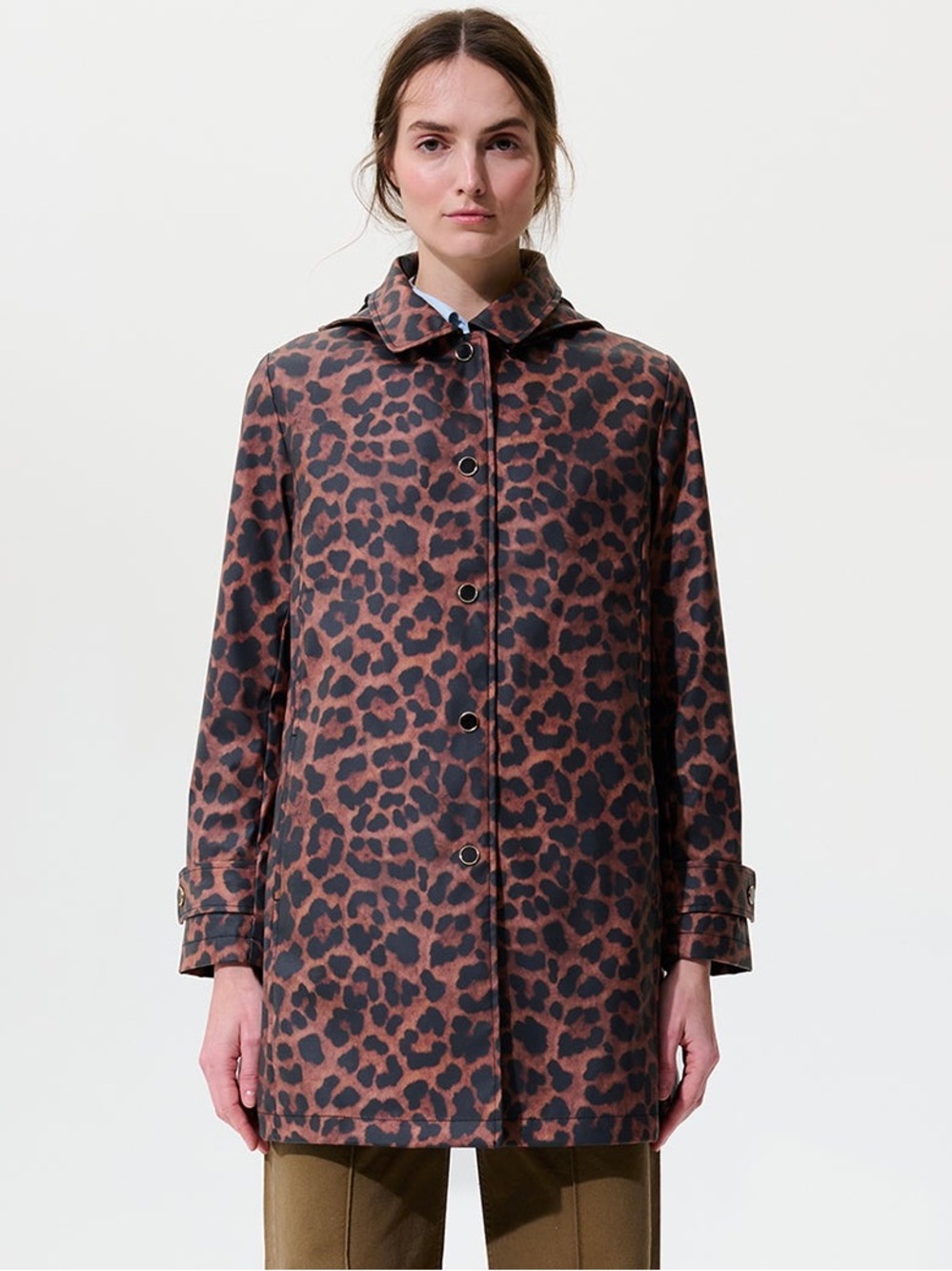 Jane Post Iconic Princess Slicker Leopard Raincoat NWT XS Fits US 2-4
